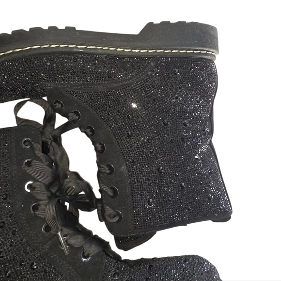 Torrid X Betsey Johnson Rylee Rhinestone Combat Boot Doc Martens Style - Picture 6 of 11